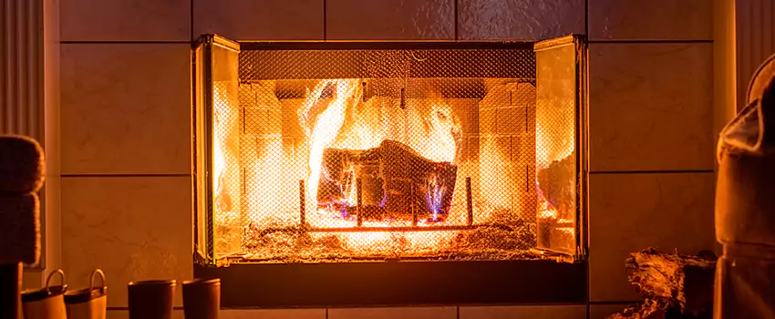 Mendota Hearth Landscape Fireplace Installation in Bolingbrook, Illinois